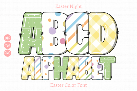 Easter Night: A Vibrant Easter Day Color Font for Playful Designs