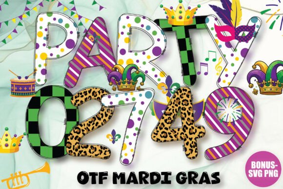 Festive Carnival Pack: Your Go-To Mardi Gras Font Bundle