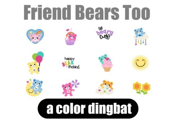 Friend Bears Too: 26 Adorable Icons for Instant Design Flair