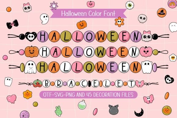 Halloween Bracelet: A Playful Font for Spooky-Cute Designs