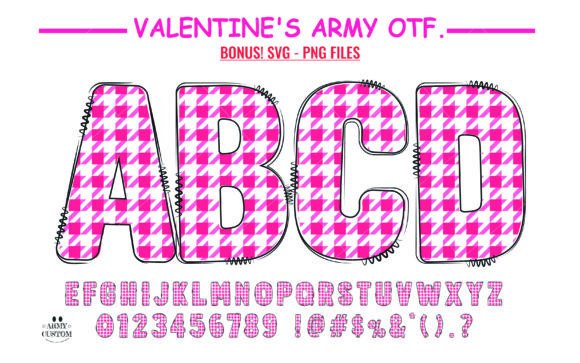 Love Valentine's Houndstooth: A Font with Heart