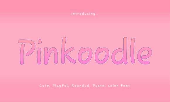 Pinkoodle: A Whimsical Display Font for Playful Branding
