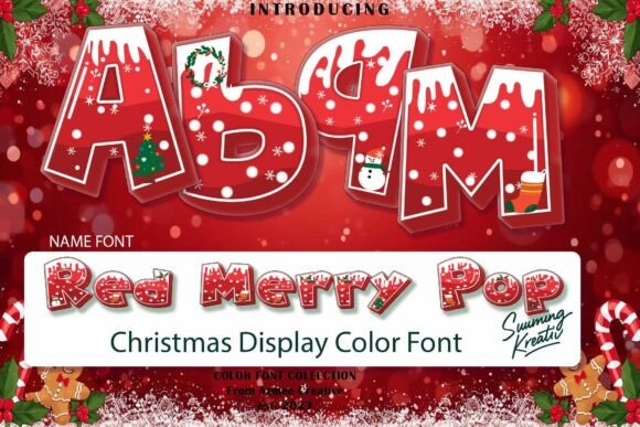 Redmerrypop: The Christmas Display Font That Feels Like a Holiday Treat