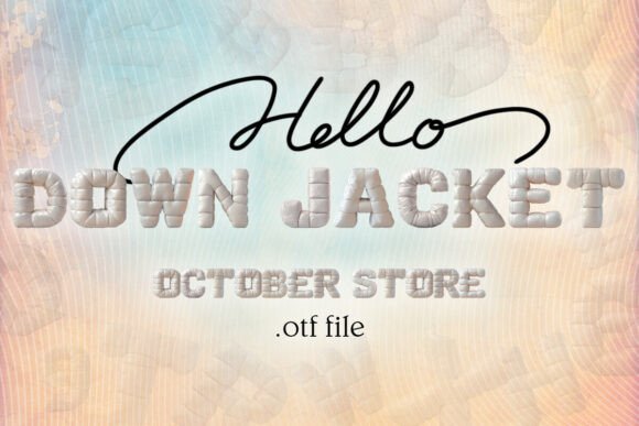 The Down Jacket Alphabet Font: Where Winter Warmth Meets Design