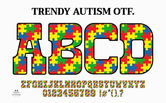 Trendy Autism: Bold Typography for Awareness Campaigns